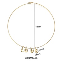 Collier ras du cou en acier inoxydable avec breloque lettre alphabet 3D en forme de bulle, laiton plaqué or 18 carats, bijoux DIY pour femme, vente en gros