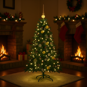 Artificial Christmas <b>Tree</b> 47.24 In Green With 150 Led Lights For Festive <b>Lighting</b> - Product Image 2