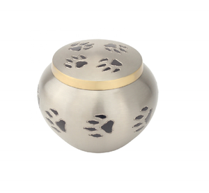 Produit sur mesure de quantité minimale de commande bas fabriqué à la main en laiton Pot forme urne pour animaux de compagnie fabricant grossiste vente directe d'usine - Product Image 1