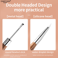 Vente chaude multi-fonction manucure outils vernis à ongles Gel mélange bâton Silicone tête ongles pointillage stylo manucure sculpture stylo