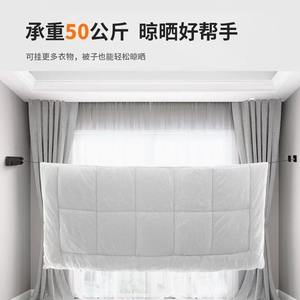 Wall-Mounted Retractable Double Lines Flexible Stainless Steel Wire Rope <b>Plastic</b> Foldable Hanging Drying <b>Hook</b> Kitchen Clothing - Product Image 2