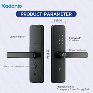 Kadonio Low Price Electronic Front Door <b>Lock</b> Tuya TT Biometric Code Fingerprint App <b>Smart</b> Door <b>Locks</b> 640 TT Biometric Code Finge - Product Image 2