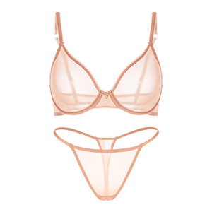 Áo ngực ren trong suốt thong phù hợp với Châu Âu và Hoa Kỳ siêu mỏng mô hình quan điểm cám dỗ áo ngực thoải mái - Product Image 4