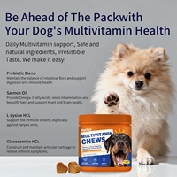 Comprimés à mâcher multivitaminés pour chiens - Glucosamine et chondroïtine Ingrédients 100% naturels pour la santé de la peau et du pelage et le soulagement des allergies