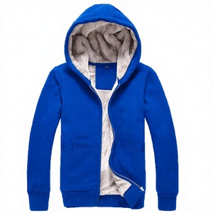 Sweat à capuche unisexe sportif décontracté d'hiver, streetwear uni 100% coton respirant à séchage rapide, imprimé personnalisé, brodé, avec poches zippées - Product Image 2