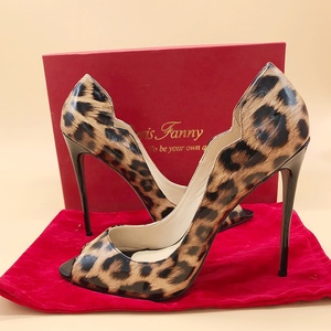Fabricant personnalisé nouvelle arrivée rouge bas <span class=keywords><strong>Peep</strong></span> <span class=keywords><strong>Toe</strong></span> léopard Stiletto pompes Sexy talons hauts pour les femmes respirant grande taille chaussures - Product Image 4