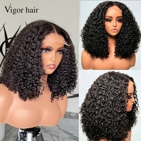 Perruques en cheveux humains vierges naturels, en dentelle suisse brute, avec boucles Pixie chinoises originales SDD, densité 300%, 20 pouces, dentelle HD 5x5, vente en gros