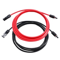 Câble de connexion pour panneau solaire PowMr 6mm2, fil pour système photovoltaïque, rouleaux de 10 à 30 m, conducteur en cuivre noir et rouge, isolation en PVC, ignifuge