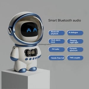 Haut-parleur <span class=keywords><strong>Bluetooth</strong></span> intelligent Astronaut, réveil numérique créatif, <span class=keywords><strong>radio</strong></span> FM, veilleuse électronique, horloge de table - Product Image 5