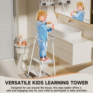 2-stufiger klappbarer Tritt hocker Küchen schritt für Erwachsene und Kinder - Product Image 5