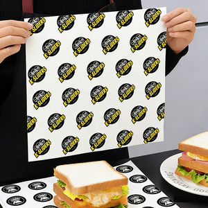 Hamburger Sandwich Fast Food Packaging Paper Printed Wrapping Greaseproof Paper - Product Image 1