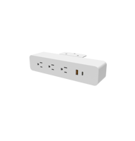 Prise de table moderne OMNI en ABS, accessoires de bureau industriels /CUL pour 3 prises 15A avec port de charge rapide USB-C