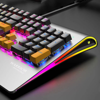 Honcam Keyboard Game mekanik Rgb, Tablet permainan komputer Laptop Pc Backlit kustom Retro berkabel untuk Pubg