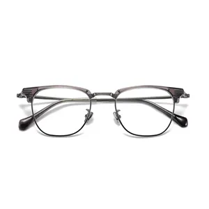 Shenzhen Custom Logo Titanium Mens Glasses Luxury Eyeglass Frame Italy Designer