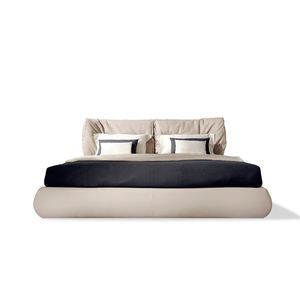 Italienisches Design Foshan Möbel Leder Moderne Luxus <span class=keywords><strong>Queen</strong></span> King <span class=keywords><strong>Size</strong></span> Bett Designer Weiche Luxus betten - Product Image 3