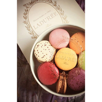 Boîtes à pâtisserie personnalisées avec fenêtre transparente, mini boîtes rondes cylindriques de luxe, emballage cadeau de Noël, boîte en papier pour macarons