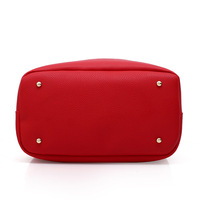 Sac seau à fermeture éclair en PU de luxe, couleur unie, sac à main de créateur pour femmes, sac à main portable, sac messager