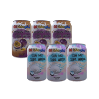 Boisson rafraîchissante à siroter OEMODM a pris en charge plusieurs saveurs personnalisables Eau de soda gazéifiée aromatisée au fruit de la passion riche