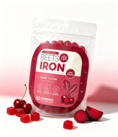 Gummies à Marque Blanche OEM au Fer, à la Betterave, Vitamine C, Folate et B12 pour le Renforcement Sanguin et le Soutien Énergétique