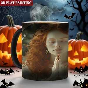 Mug à sublimation thermosensible noir givré 11oz en céramique, tasse vierge DIY - Product Image 6