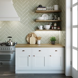 Îlot de <span class=keywords><strong>cuisine</strong></span> moderne en <span class=keywords><strong>bois</strong></span> Shaker, personnalisé Alland, avec évier blanc modulaire, poignées <span class=keywords><strong>et</strong></span> tiroirs de <span class=keywords><strong>cuisine</strong></span> prêts à l'emploi - Product Image 5