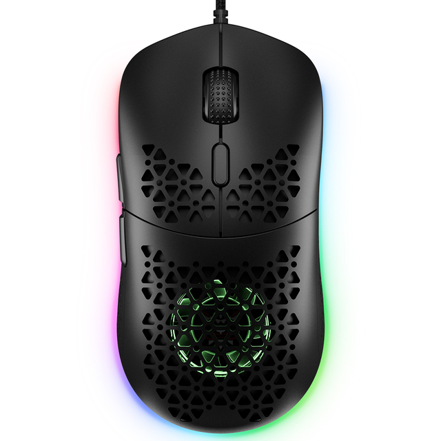 Onikuma CW911 Wired Gaming Mice RGB Office Breathing Light Wired Luminous Mouse for Computer Accessories Honeycomb Gaming Mouse
