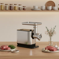 Hachoir à viande électrique en acier inoxydable 800 W, machine à saucisses domestique avec fonction inversée, classe d'efficacité énergétique pour usage en cuisine