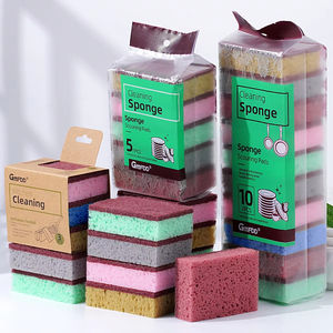 Éponges à vaisselle <span class=keywords><strong>pour</strong></span> laver la vaisselle, évier de cuisine, éponges de nettoyage, forme rectangulaire, épaisseur 3 cm, absorption d'eau 250%, paquet - Product Image 2