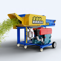 Nouvelle machine à ensilage de paille à moteur diesel pour ferme familiale, fabrication d'aliments pour bétail, hacheuse de maïs et de foin