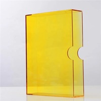 Boîte en acrylique transparente personnalisée pour couverture de livre, présentoir de brochure, étui de protection pour livre précieux