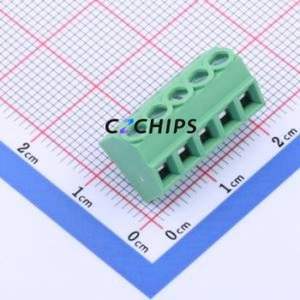 JL102-38105G01 Screw Terminal Block Through hole Component (THT),P=3.81mm Connector 1x5P 3.81mm Green Through Hole - Product Image 1