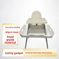 Chaise d'éveil pour bébé avec bavoir, plateau d'alimentation, tapis antidérapant et protection de sécurité en plastique écologique