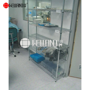 Doctors' Office Storage Shelf 5 Tier <strong>Chrome</strong> <strong>Mesh</strong> Metal <strong>Wire</strong> Display Rack Shelving,NSF Approval - Product Image 2
