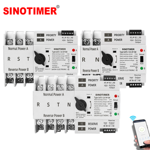 Interrupteur de transfert automatique WiFi SINOTIMER SATS-125/3P-EW WiFi ATS - 125A 400V, Alexa/<span class=keywords><strong>Google</strong></span>, commutation <8ms, automatique/manuel, triphasé - Product Image 6
