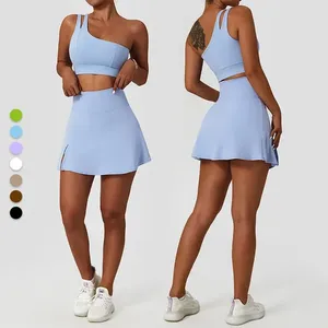 Traje DE TENIS personalizado para mujer, ropa de gimnasio de golf de cintura alta, Falda corta deportiva, traje de pickleball, ropa de tenis de moda - Product Image 1