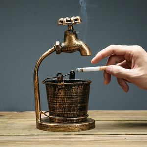 Cendrier décoratif créatif de style rétro en fer forgé vieilli, pièce élégante et tendance d'inspiration européenne <span class=keywords><strong>pour</strong></span> salons chinois - Product Image 3