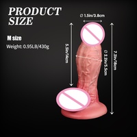 Dildo réaliste extra-large et épaissi ; Masturbateur féminin extra-large ; Jouet en forme de dildo à texture douce pour l'orgasme.