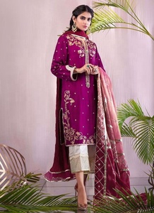 Kurta-robe à pantalon, tenue de soirée avec des belles appliques, 2021, nouvelle collection - Product Image 2