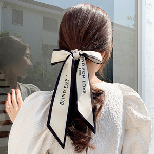 Ins ngọc trai tóc ban nhạc bền tóc quan hệ Ribbon bán buôn Bow tóc phụ kiện cho phụ nữ - Product Image 2