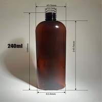 Botella de PET exprimida de forma ovalada 1oz 2oz 4oz para champú loción cuidado de la piel USO DE Peluca de suero