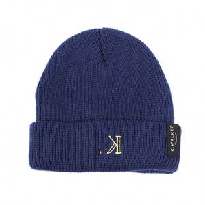 Bonnet d'hiver noir design uni avec broderie personnalisée - Product Image 3