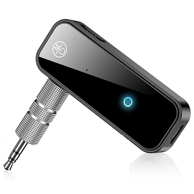 Bluetooth 5.0 Receiver 3.5mm Interface 2 in 1 AUX Adapter Music Transmitter Receiver for Computer TV Projector Speaker Headphone