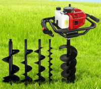 Nouveau modèle de tarière industrielle à essence pour une seule personne à deux temps Machine à empiler les métaux Puissance de forage de trou