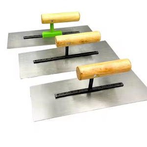 Truelle en acier inoxydable Mason's <span class=keywords><strong>de</strong></span> qualité industrielle pour le bricolage avec lame en caoutchouc à coins carrés pour le travail du béton et du plâtre - Product Image 3