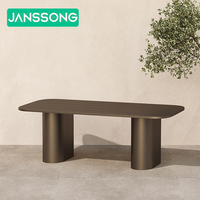 Chaises de jardin de villégiature ensemble de mobilier d'extérieur pour patio villa mobilier d'extérieur en aluminium table de jardin d'hôtel chaise de luxe pour le dîner