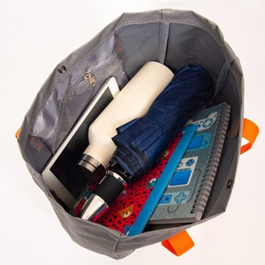 Gray and orange colorful design <b>handbag</b> fashionable large capacity shoulder bag daily <b>travel</b> - Product Image 6