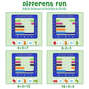 Foska Classic - Jouets mathématiques en plastique colorés, non toxiques et aux couleurs vives, <span class=keywords><strong>abaque</strong></span> à 5 rangées pour l'apprentissage des mathématiques par les enfants - Product Image 6