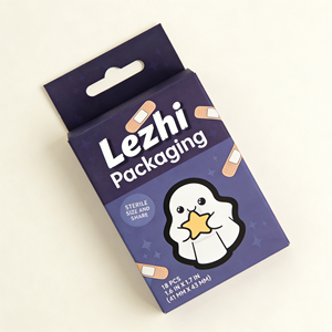 Maßgefertigte 18-teilige Wundpflaster-Verpackungsbox mit <span class=keywords><strong>Cartoon</strong></span>-Aufdruck und Aufhängelöchern - Product Image 1