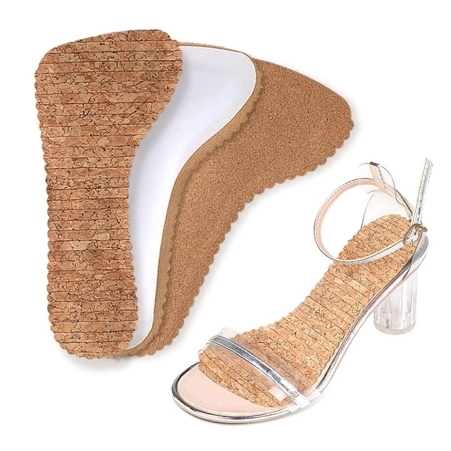 Environmental Beige Latex Non-Slip Women 3/4 Length Massaging Cork Insole Hot Sale Hock Absorbing Comfort Insoles for Shoes