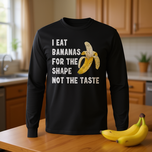 Je mange des bananes pour la forme, pas pour le goût T-shirt à manches longues - Product Image 3